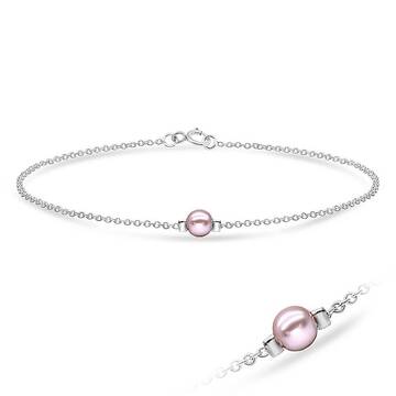Pink Pearl Silver Bracelet BRS-01